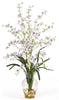 1073-WH White Oncidium Dancing Lady Silk in Water in 4 colors by Nearly Natural| 31"