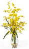 1073-YL Yellow Oncidium Dancing Lady Silk in Water in 4 colors by Nearly Natural| 31"