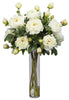 1230-WH White Peony Silk Flowers in Water in 3 colors by Nearly Natural | 32 inches
