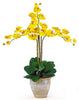 1017-GY Yellow Phalaenopsis Silk Orchid in 8 colors by Nearly Natural | 27 inches
