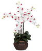 1211-WH White Phalaenopsis Silk Orchid in 8 colors by Nearly Natural | 31 inches