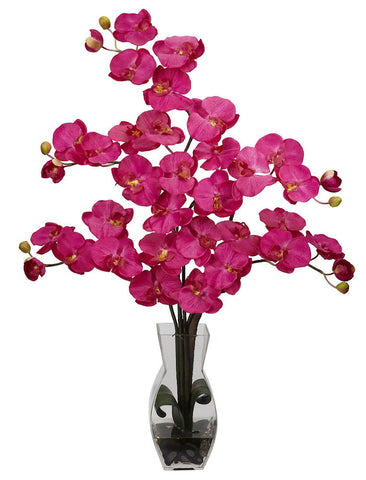 1191-BU Beauty Silk Phalaenopsis in Water in 8 colors by Nearly Natural | 29 inches
