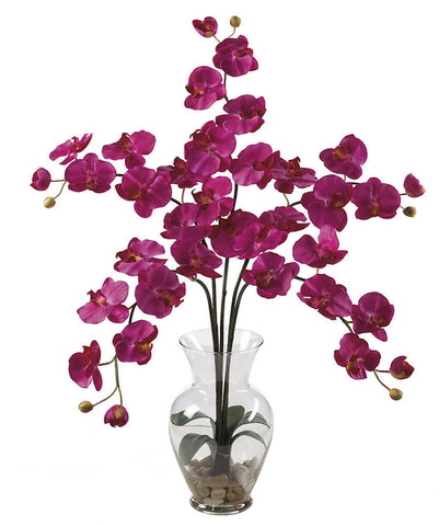 1106-BU Beauty Silk Phalaenopsis in Water in 8 colors by Nearly Natural | 31 inches