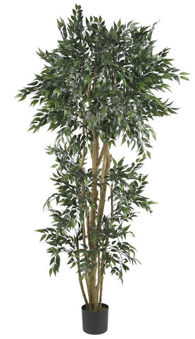 5285 Green Ash Artificial Silk Tree with Planter by Nearly Natural | 6 feet