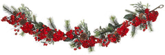 4663 Hydrangea Artificial Silk Holiday Garland by Nearly Natural | 6 feet