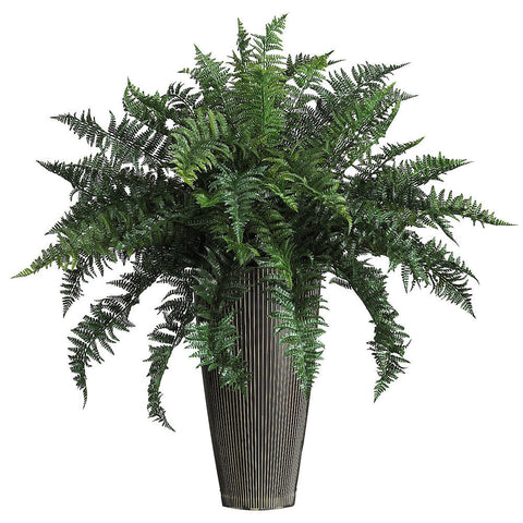 6540 Ruffle Fern Indoor Outdoor Silk Plant by Nearly Natural | 3 feet