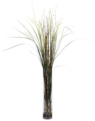 6699 Silk Grass & Bamboo in Water with Vase by Nearly Natural | 47 inches