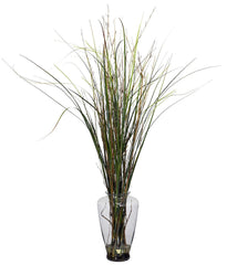 6701 Silk Grass & Bamboo in Water Ming Vase by Nearly Natural | 46 inches