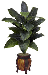 6695 Giant Silk Spathiphyllum Plant w/Planter by Nearly Natural | 58 inches