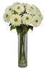 1246-WH White Silk Sunflower in Water in 5 colors by Nearly Natural | 27 inches