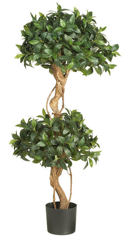 5233 Sweet Bay Silk Double Ball Topiary Tree by Nearly Natural | 4 feet
