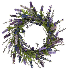 4785 Lavender Artificial Silk Wreath by Nearly Natural | 20 inches