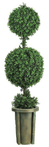 5221 Leucodendron Indoor Outdoor Silk Topiary by Nearly Natural | 5 feet