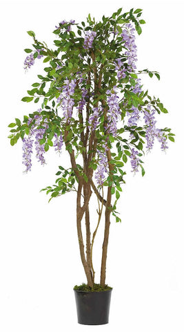 5015-PP Wisteria Artificial Silk Tree with Planter by Nearly Natural | 5 feet