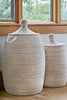 sen10c sen11c White Large Traditional Laundry Hamper Storage Basket | Senegal Fair Trade by Swahili Imports