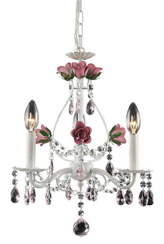 4053/3 Mary Kate & Ashley Rosavita 3-LT Chandelier Roses Crystal ELK Lighting
