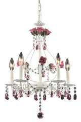 4054/5 Mary Kate & Ashley Rosavita 5-LT Chandelier Roses Crystal ELK Lighting