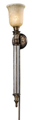 26001/1 Mirrored Candlestick 1-Light Sconce in Antique Gold ELK Lighting
