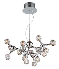 30025/15 Molecular 15-Light Chandelier Chrome w/Iridescent Glass ELK Lighting