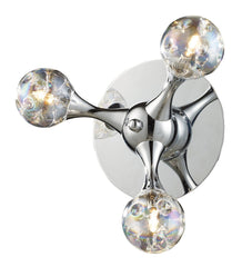 30008/3 Molecular 3-Light Wall Sconce Chrome w/Iridescent Glass ELK Lighting
