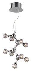 30024/9 Molecular 9-Light Chandelier Chrome w/Iridescent Glass ELK Lighting