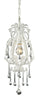 12003/1CL Opulence 1-Light Mini Chandelier 5 Crystal Colors White ELK Lighting