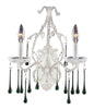 4000/2LM Opulence 2-Light Wall Sconce 5 Crystal Colors In White ELK Lighting