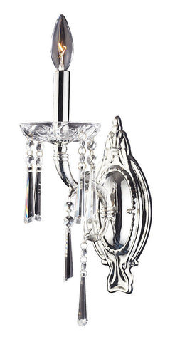 2391/1 Princess 1-Light Sconce in Chrome with Clear Crystal ELK Lighting