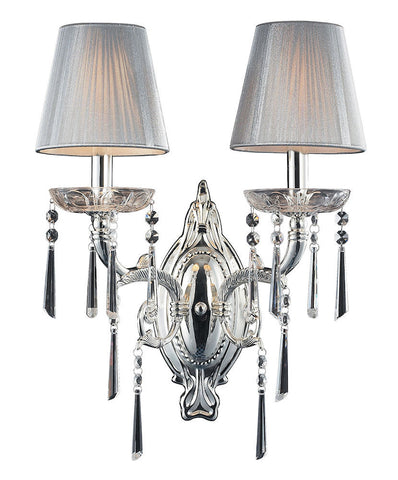 2392/2 Princess 2-Light Sconce in Chrome with Clear Crystal ELK Lighting