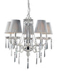 2396/5 Princess 5-Light Chandelier in Chrome with Clear Crystal ELK Lighting