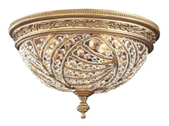 6242/4 Renaissance 4-Light Flushmount in Dark Bronze w/Crystal ELK Lighting
