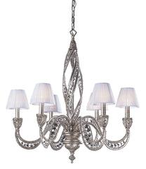 6236/6 Renaissance 6-Light Chandelier in Sunset Silver w/Crystal ELK Lighting