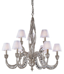 6237/6+3 Renaissance 9-Light Chandelier in Sunset Silver w/Crystal ELK Lighting