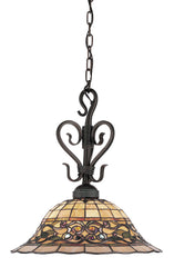 362-VA-LED Tiffany Buckingham 1-L Pendant Vintage Antique ELK Lighting