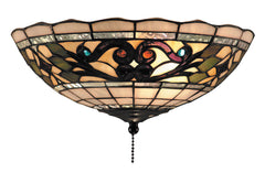 990-D Tiffany Buckingham 2-L Fan Kit/Mount Vintage Antique ELK Lighting