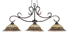 348-VA Tiffany Buckingham 3-LT Island/Billiard Vintage Antique ELK Lighting