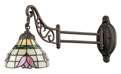 079-TB-09 Tulip Mix-N-Match 1-Light Tiffany-Style Swingarm Sconce ELK Lighting