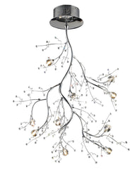 30033/10 Viviana 10-Light Chandelier in Chrome w/Crystal Florets ELK Lighting