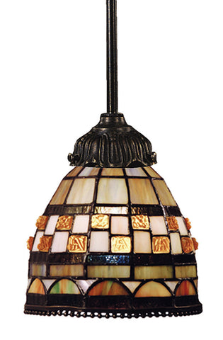 078-TB-10 Jewelstone Mix-N-Match 1-Light Tiffany-Style Mini Pendant ELK Lighting