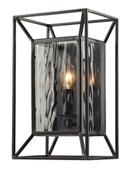 14120/1 Cubix 1-Light Sconce Oiled Bronze w/Water Glass ELK Lighting