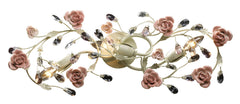 18094/3 Heritage 3-Light Bath Cream Porcelain Roses Crystal ELK Lighting