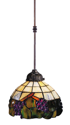 238-VA Grapevine 1-Light Tiffany-Style Pendant Vintage Antique ELK Lighting