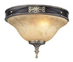 2424/2 Georgian Court 2-Light Flushmount in Antique Bronze/Umber ELK Lighting