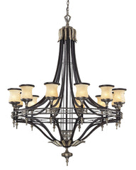 2434/12 Georgian Court 12-Light Chandelier Antique Bronze/Umber ELK Lighting