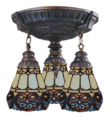 997-AW-21 Floral Heart Mix-N-Match 3-Light Tiffany-Style Semi Flush ELK Lighting