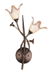 7953/2 Fioritura 2-Light Wall Sconce Aged Bronze w/Blown Tulips ELK Lighting
