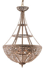 5965/4 Elizabethan 4-Light Pendant in Dark Bronze w/Crystal ELK Lighting