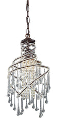 12002/1 Elise 1-Light Mini Chandelier in Rust with Crystal ELK Lighting