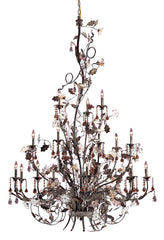 85004 Cristallo Fiore 18-Light Chandelier w/Crystal & Florets ELK Lighting