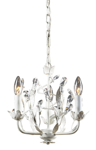 18112/3 Circeo 3-Light Chandelier in Antique White with Crystal ELK Lighting